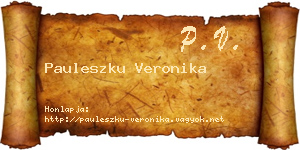 Pauleszku Veronika névjegykártya