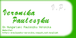 veronika pauleszku business card